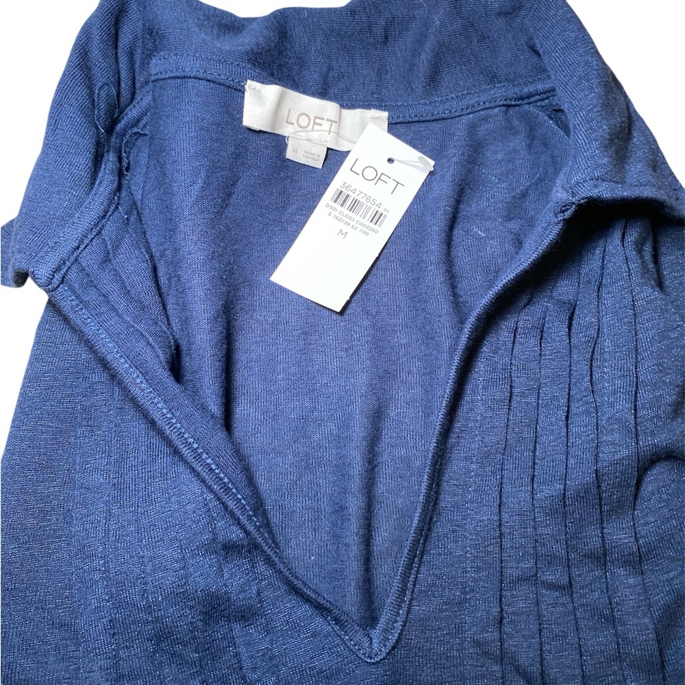 LOFT V-Neck Sweater in Rich Blue